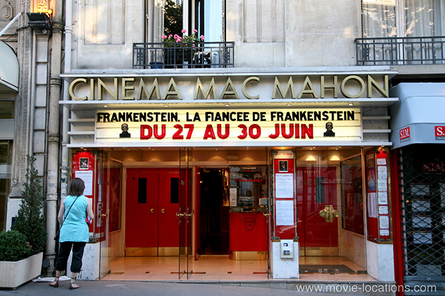 A Bout de Souffle filming location: Cinema Mac-Mahon, avenue Mac-Mahon, Paris