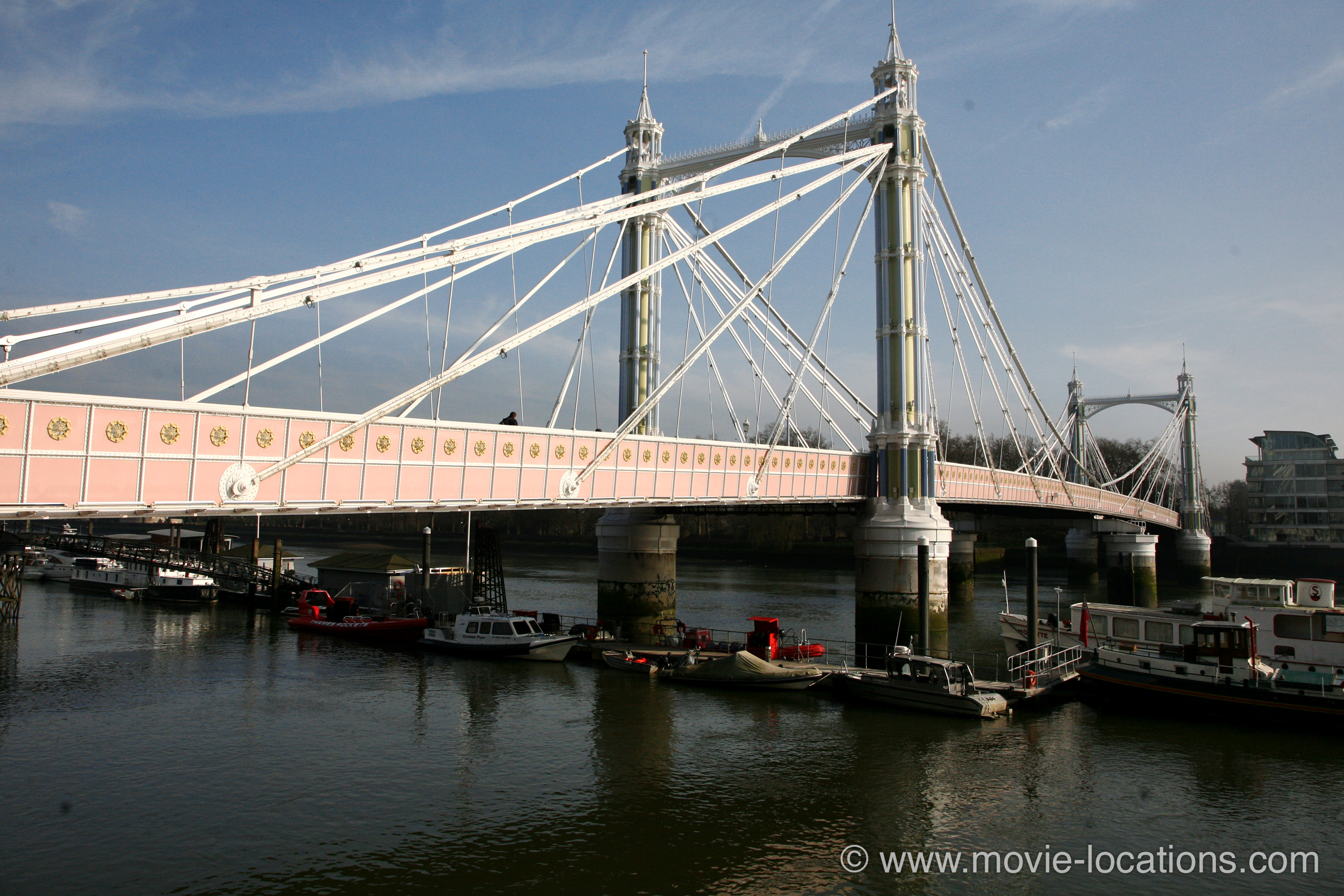 Absolute Beginners film location: Albert Bridge, Chelsea, London SW11