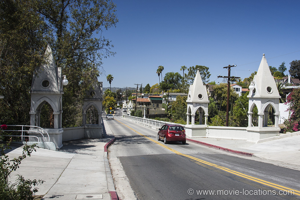 Dead Again film location: Shakespeare Bridge, Franklin Avenue, Los Feliz, Los Angeles