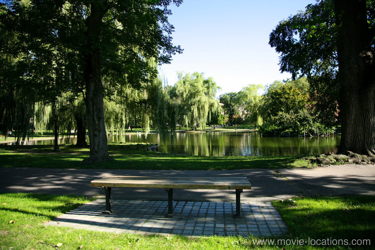 Good Will Hunting filming location: the famous bench in Boston Public Garden, Boston
