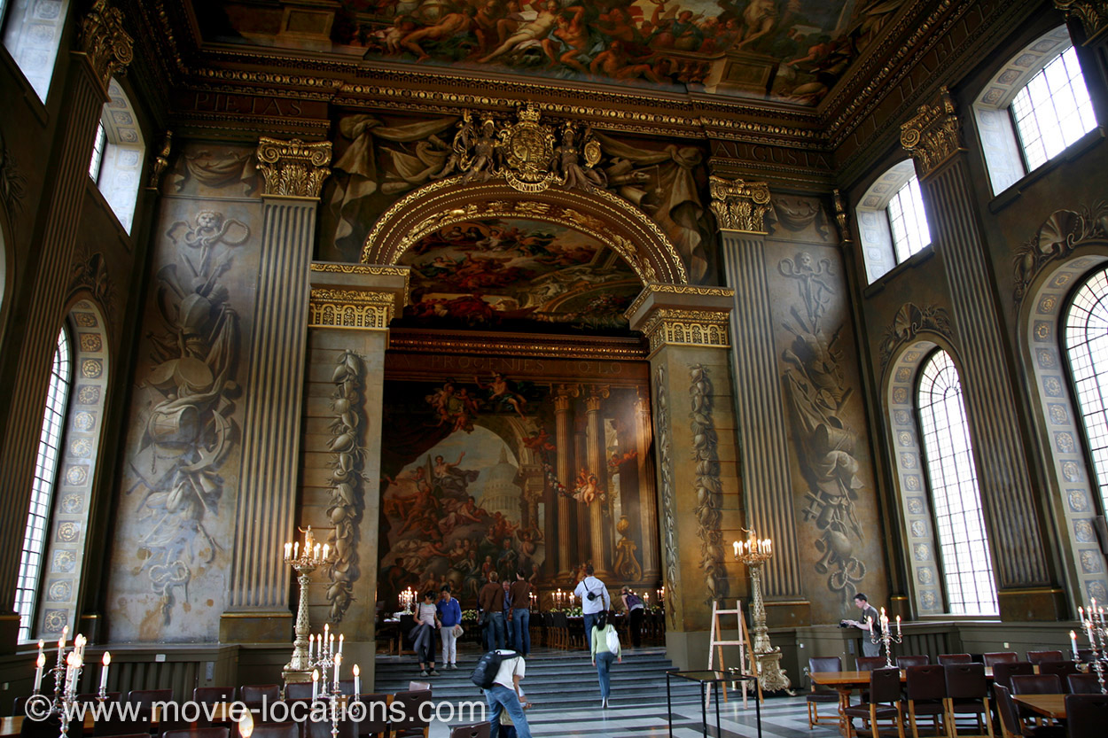 The Madness of King George film location: Painted Hall, Royal Naval College, Greenwich, London SE10