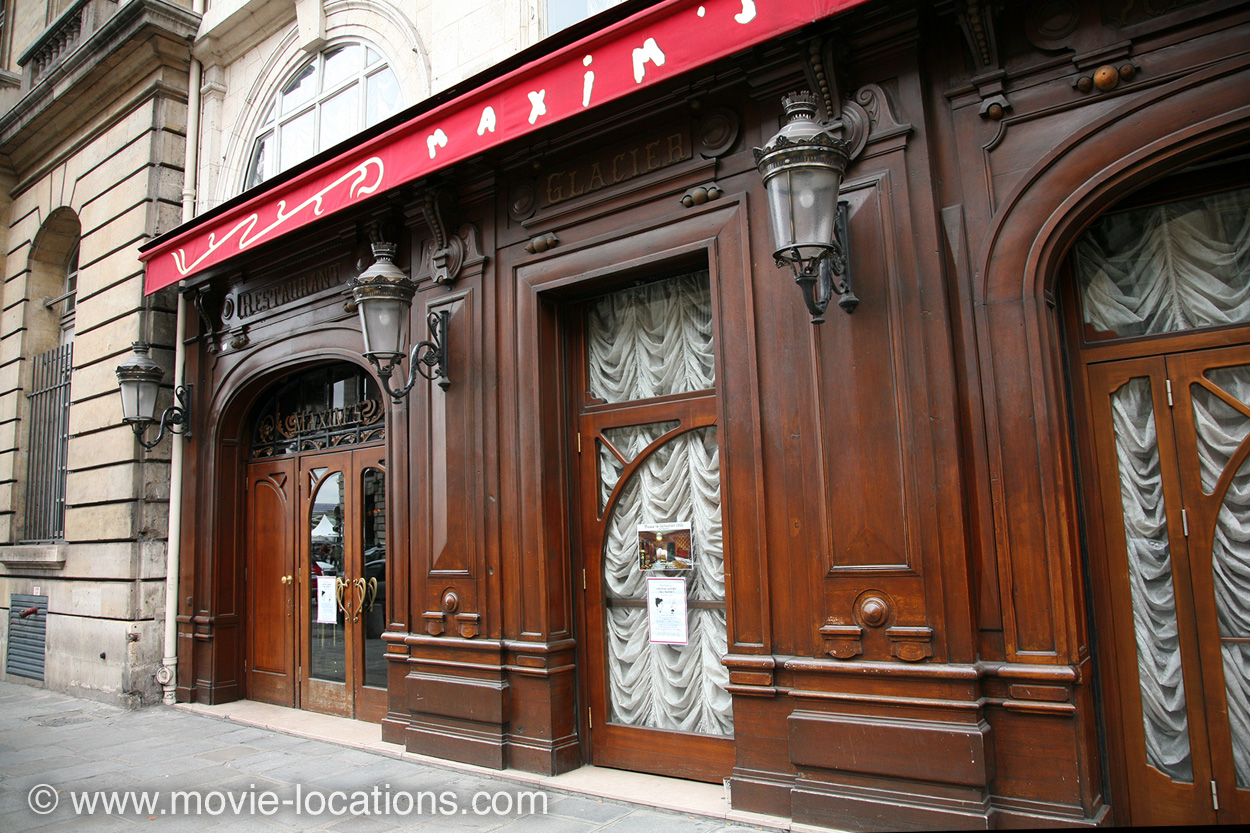 Midnight In Paris location: Maxim's, rue Royale, Paris
