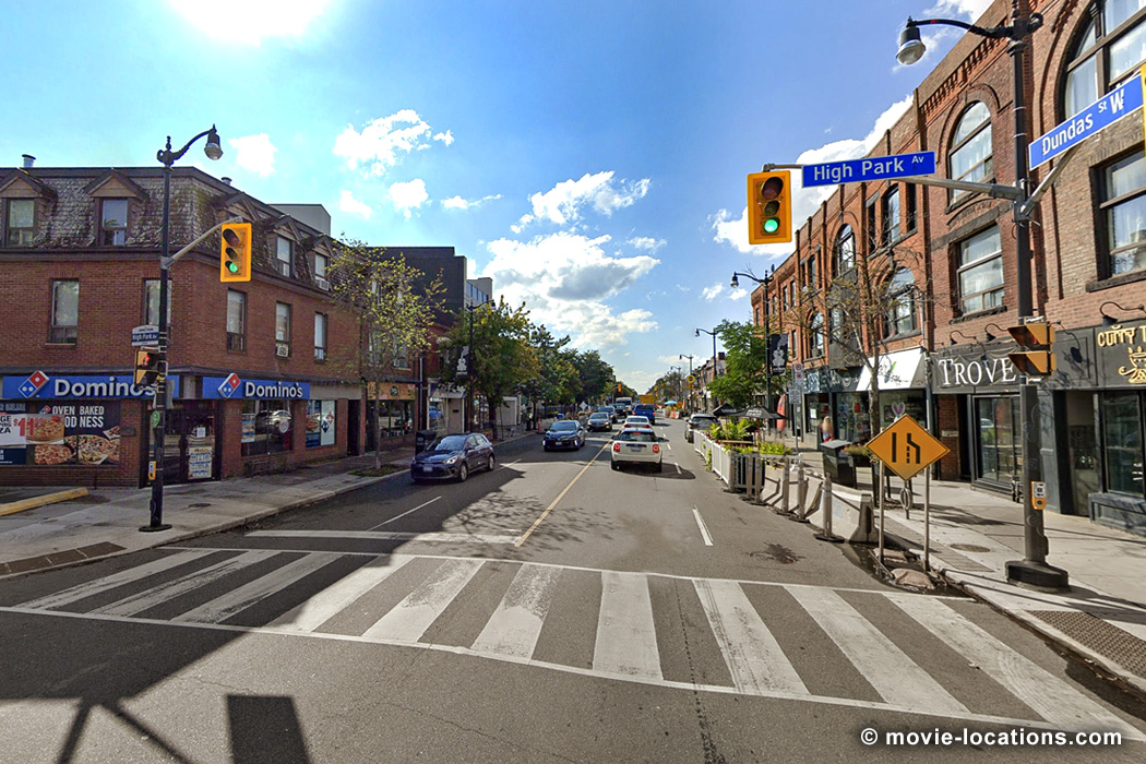 Police Academy film location: Dundas Street at High Park Avenue, Toronto