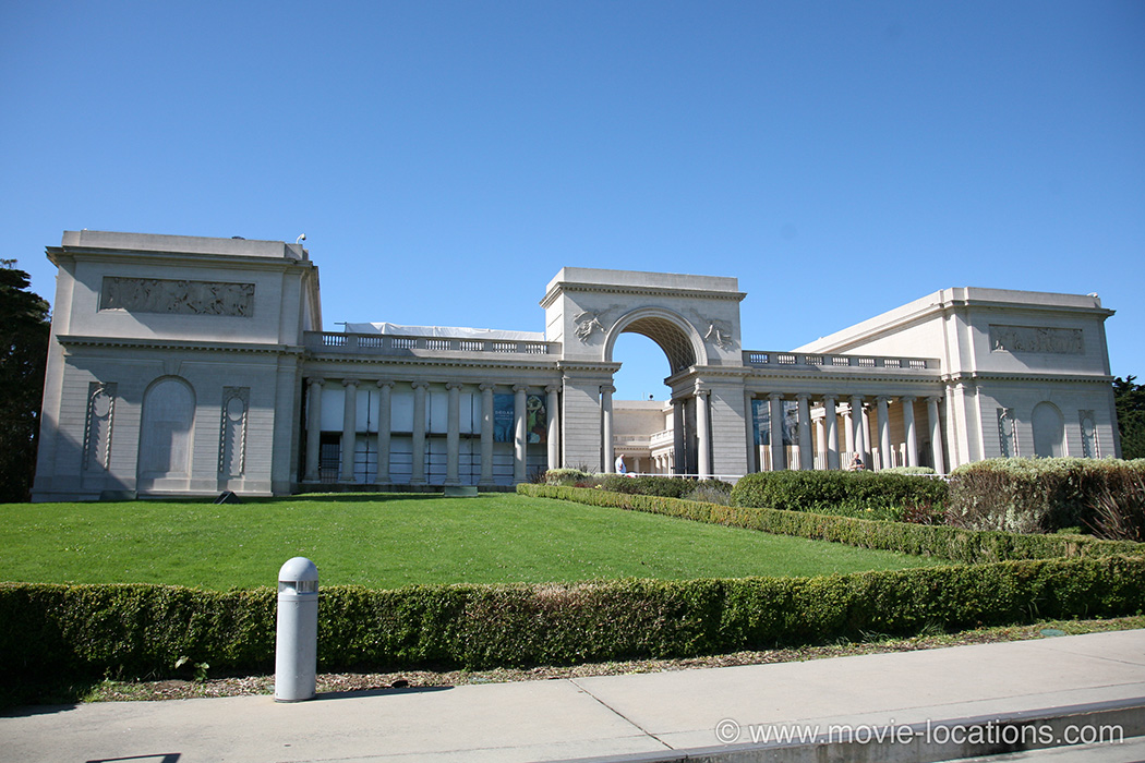 Raising Cain filming location: Legion of Honor, Lincoln Park, San Francisco
