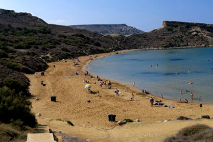 Troy filming location: Ghajn Tuffieha Beach, Malta