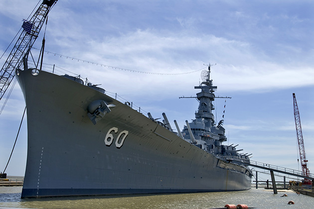 Under Siege filming location: the battleship: USS Alabama, Mobile Bay, Alabama