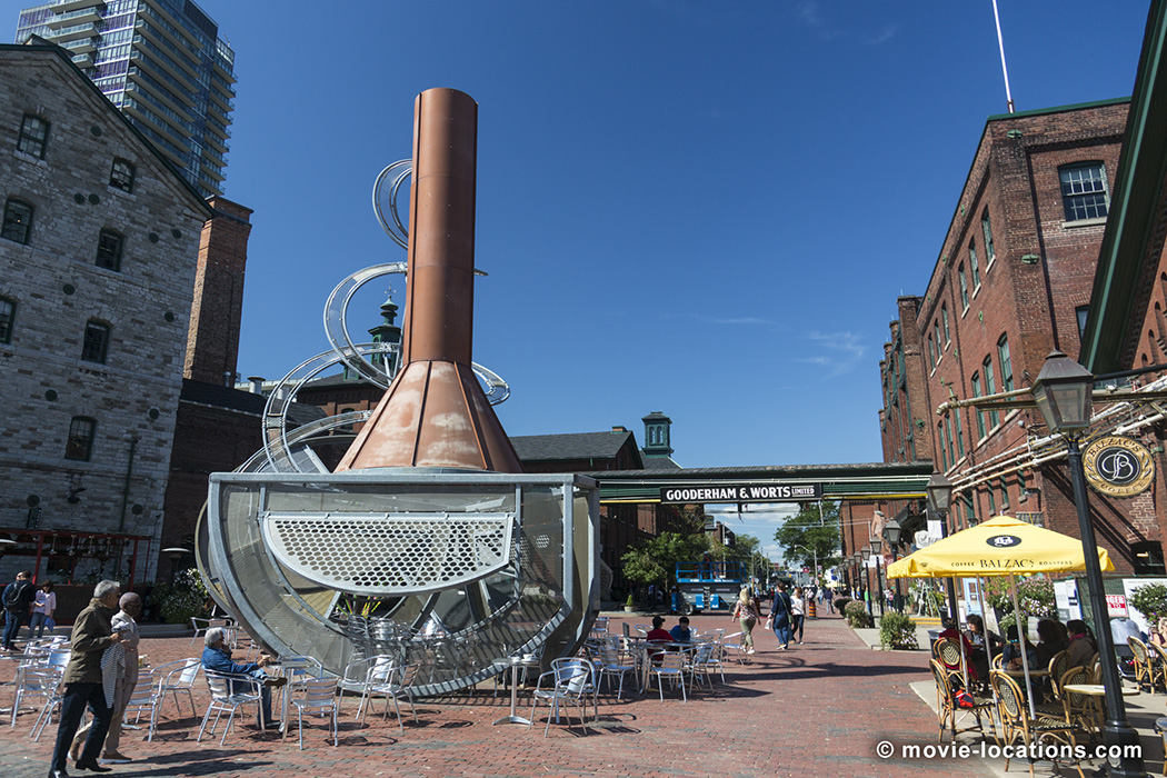View of the Distillery District in Toronto, Ontario
