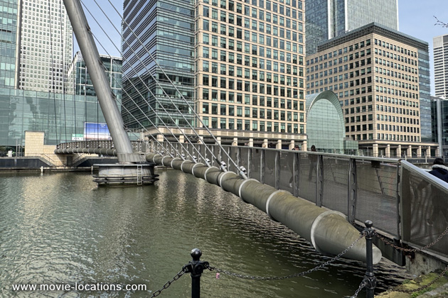 28 Weeks later film location: South Quay Footbridge, South Dock, Docklands