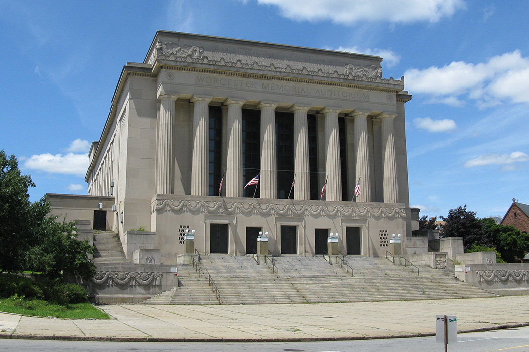 American Hustle film location: Worcester Memorial Auditorium, Lincoln Square, Worcester