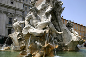 Angels And Demons location: the Fountain of the Four Rivers, Piazza Navona, Rome