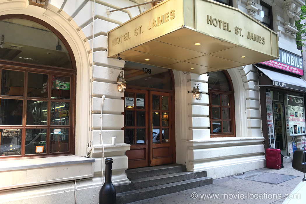 Big filming location: St James Hotel, West 45th Street, New York