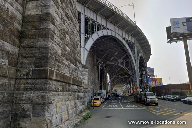 The Bride! film location: 12th Avenue beneath Riverside Drive, Manhattanville, Manhattan