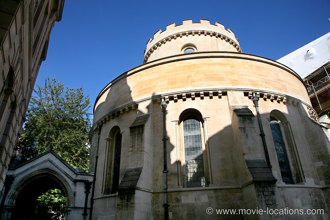 The Da Vinci Code film location: Temple Church, Inner Temple Lane, London