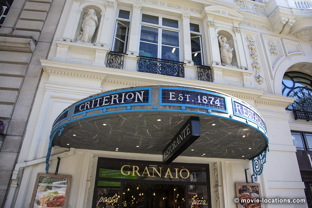 The Dark Knight film location: Criterion Restaurant, 224 Piccadilly, London W1