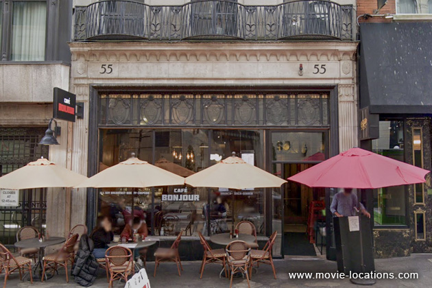The Drama film location: Cafe Bonjour, Temple Place, Boston