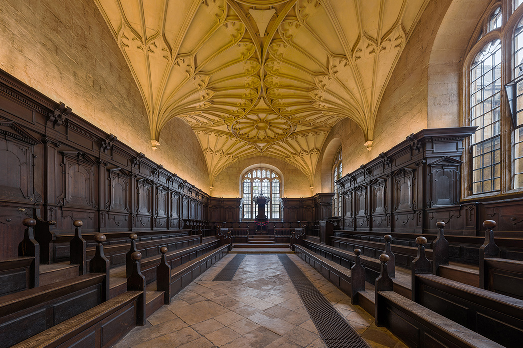 The Favourite filming location: Convocation House, Bodleian Library, Oxford University, Oxfordshire
