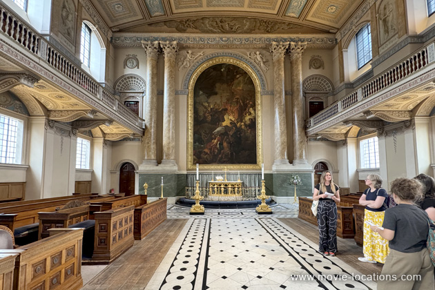 Four Weddings and a Funeral film location: Royal Naval College Chapel, Greenwich, London
