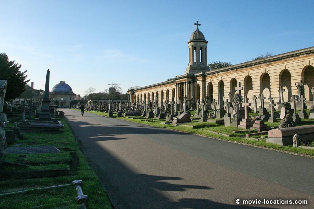 The Gentlemen film location: Brompton Cemetery, Earl's Court, London