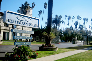 The Green Hornet location: Hollywood Forever Cemetery, Santa Monica Boulevard