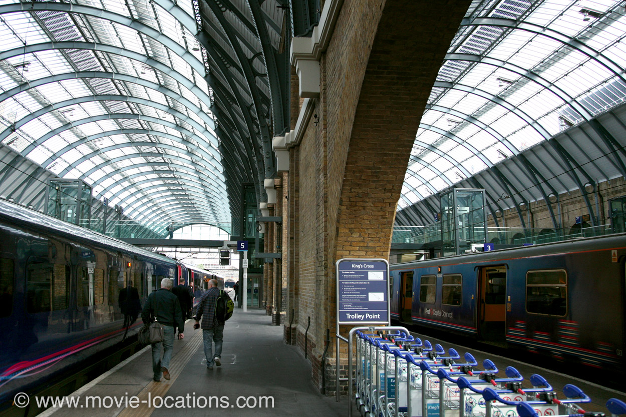 Harry Potter film location: Platforms 4 and 5, King's Cross Station, London NW1