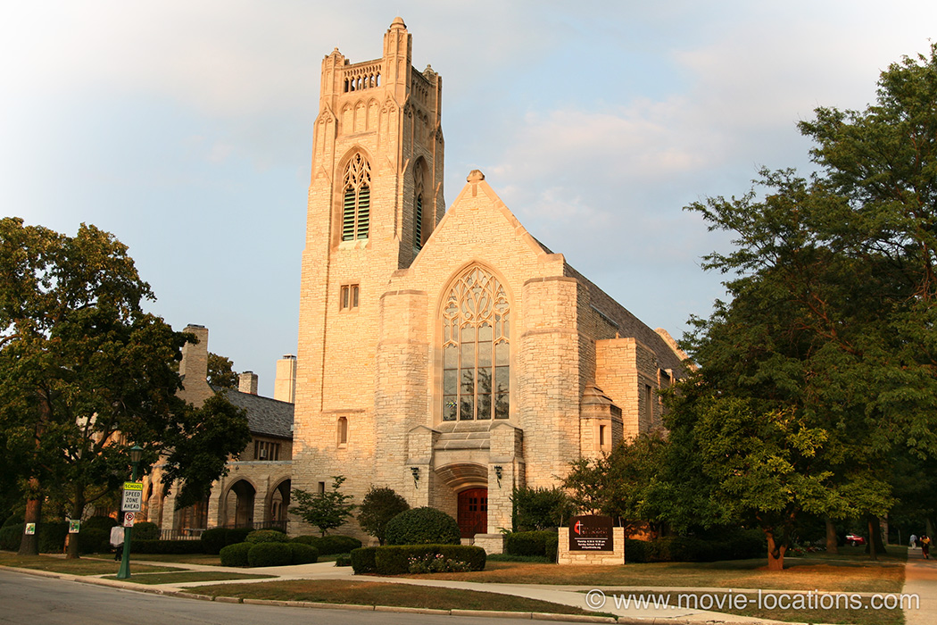 Home Alone location: Trinity United Methodist Church, 1024 West Lake Avenue, Wilmette, Illinois
