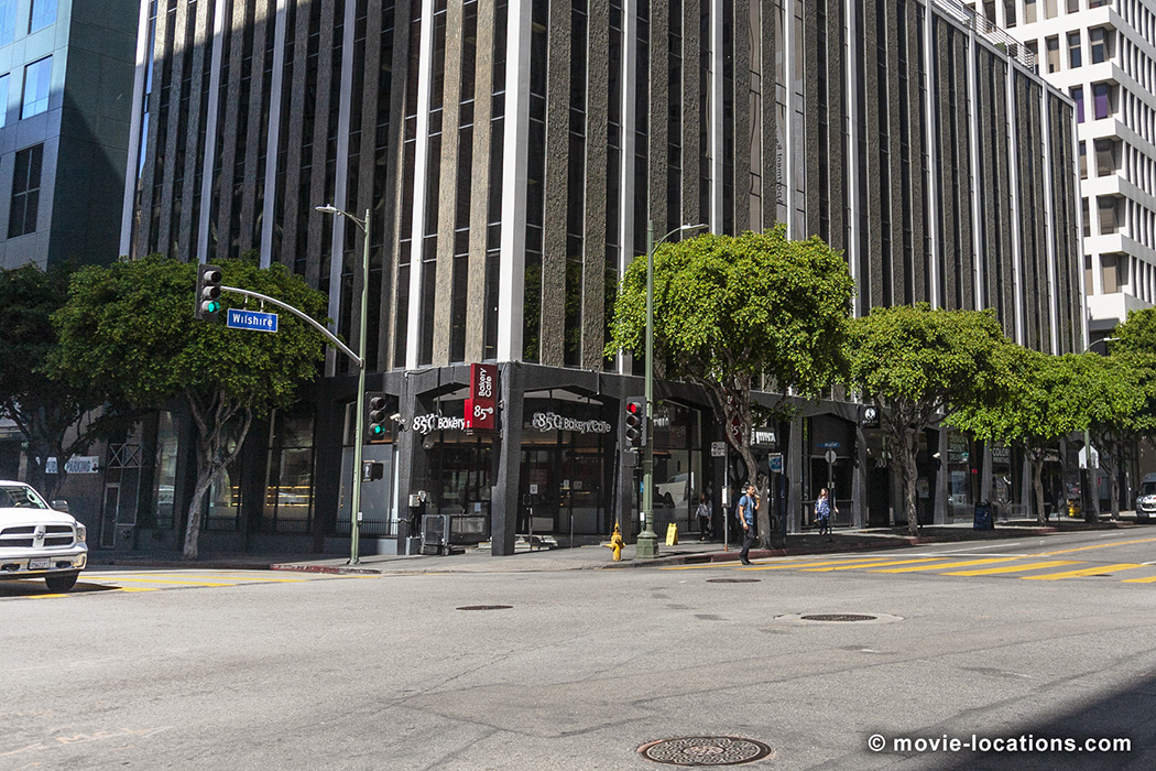 Inception film location: Wilshire Boulevard at Hope Street, Downtown Los Angeles