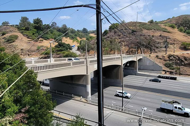 Invasion Of The Body Snatchers film location: Mulholland Drive Viaduct, Hollywood Hills