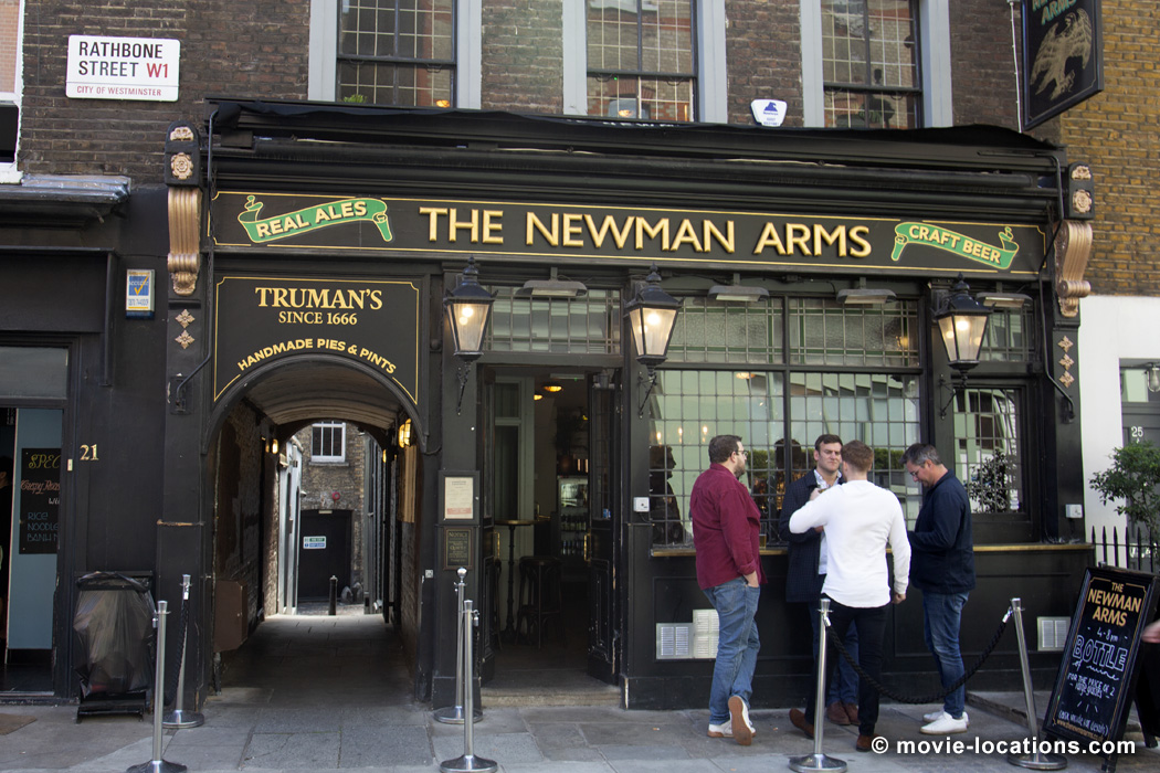Peeping Tom filming location: Newman Passage, alongside Newman Arms, Rathbone Street, London W1