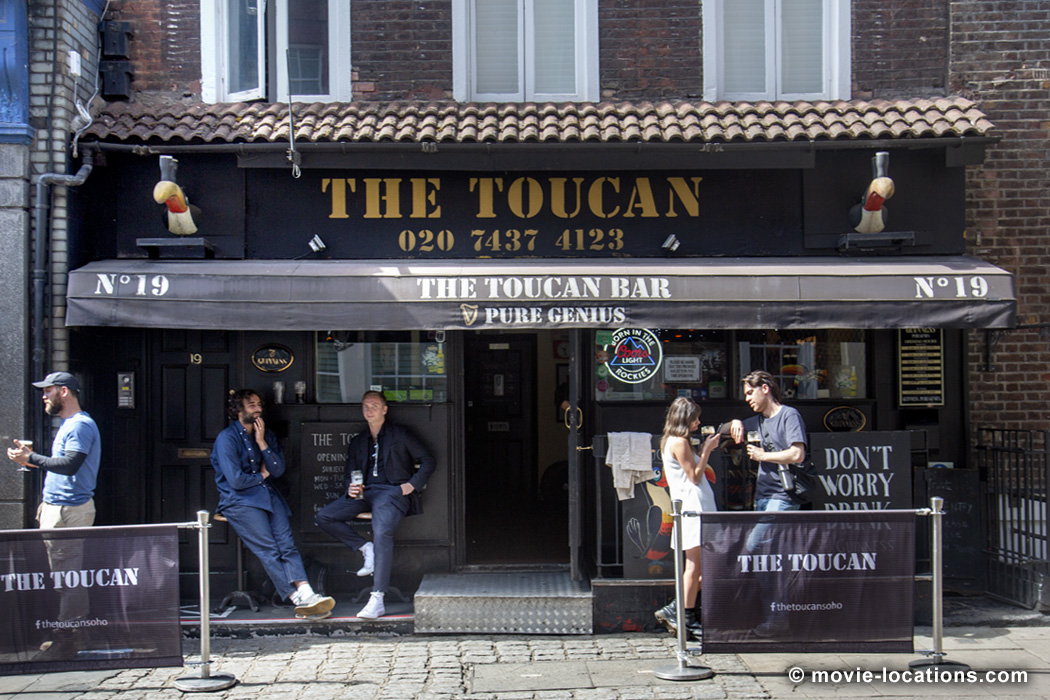 Last Night In Soho filming location: Toucan Bar, Carlisle Street, Soho