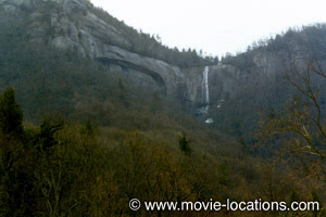 The Last Of The Mohicans location: Hickory Nut Falls, Chimney Rock Park, North Carolina