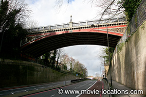 Notes On A Scandal filming location: Archway Bridge, Archway Road, London