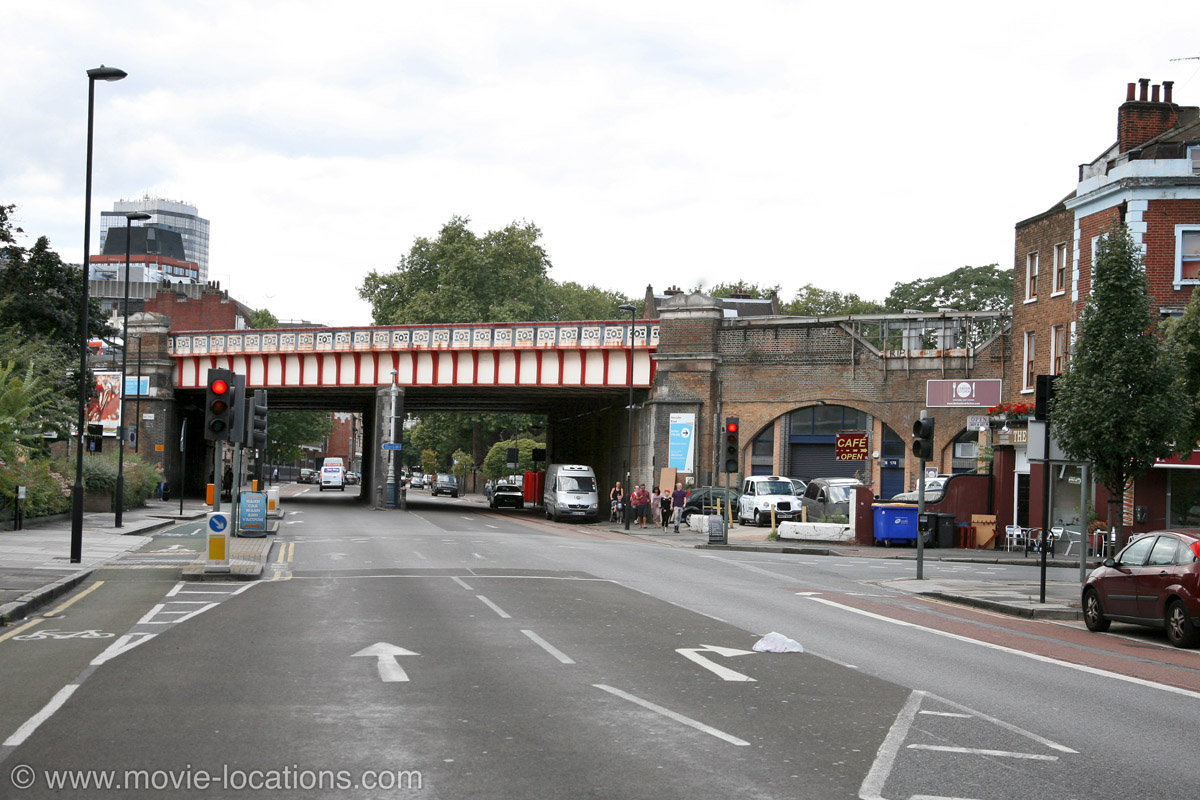 Passport to Pimlico location: railway bridge,Lambeth Road, London