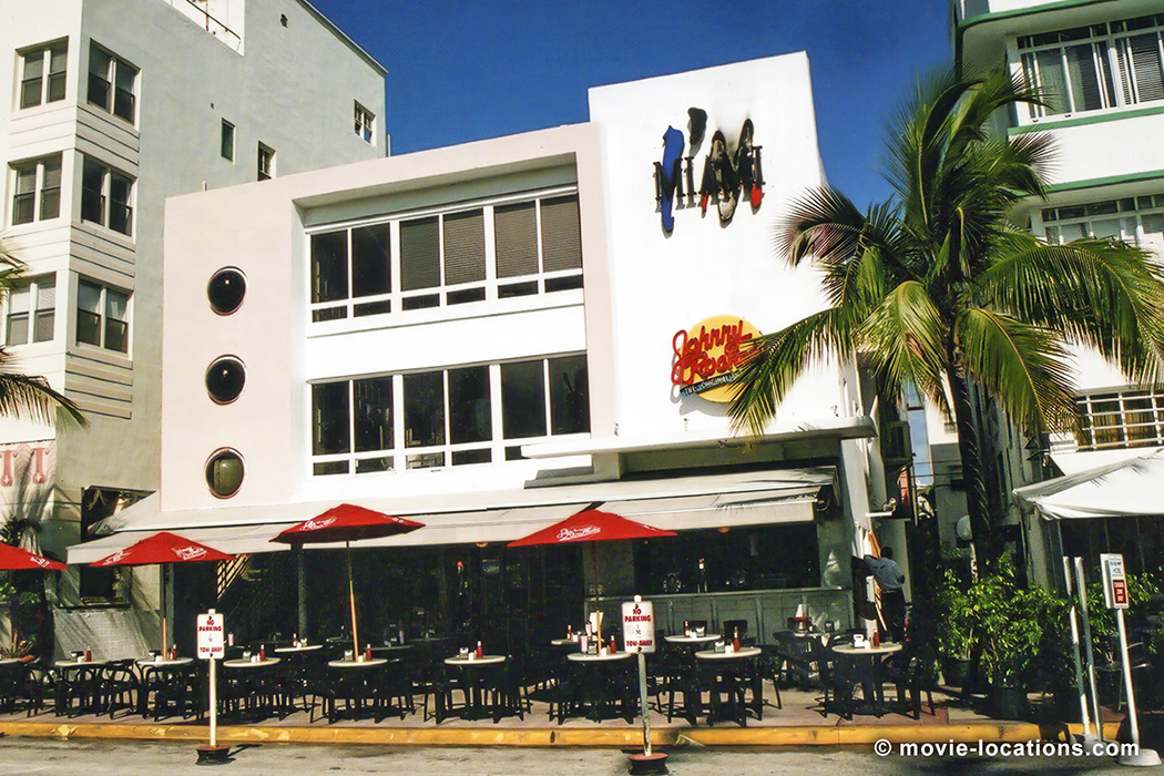 Scarface film location: Johnny Rocket's, 728 Ocean Drive, Miami Beach, Florida