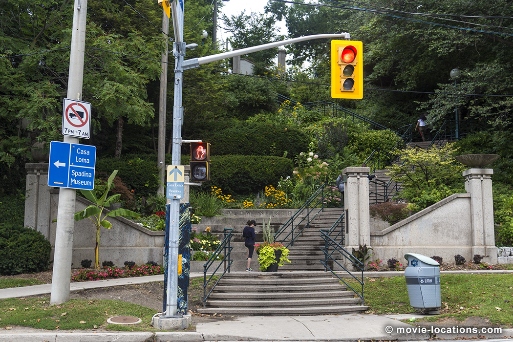 Scott Pilgrim vs The World film location: Baldwin Steps, Davenport Road, Toronto