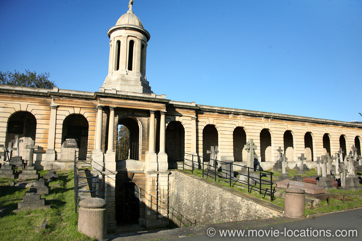 Sherlock Holmes film location: Brompton Cemetery, Old Brompton Road, London SW5