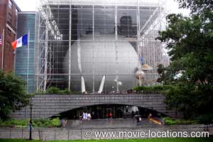 Manhattan location: Hayden Planetarium, Central Park West, New York