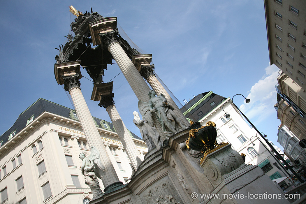 The Third Man filming location: Wedding Fountain, Hoher Market, Vienna, Austria