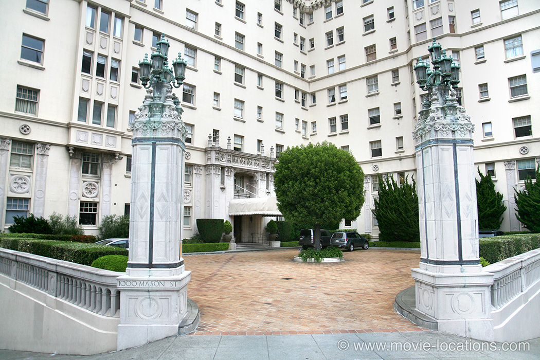 Vertigo filming location: Brocklebank Apartments, 1000 Mason Street, San Francisco