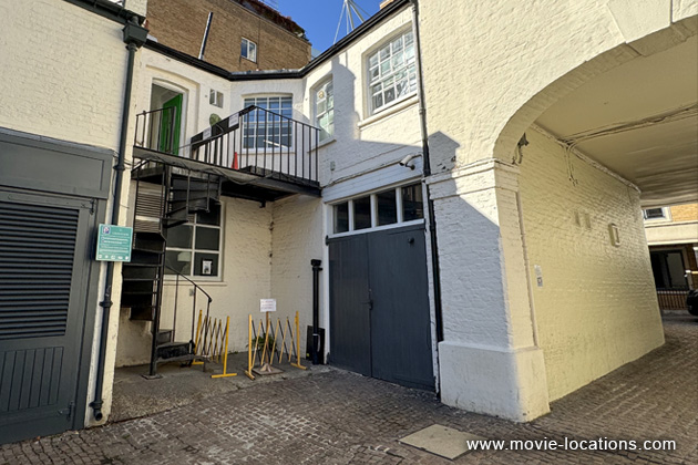 Victim film location: Old Barrack Yard, Belgravia, London W1