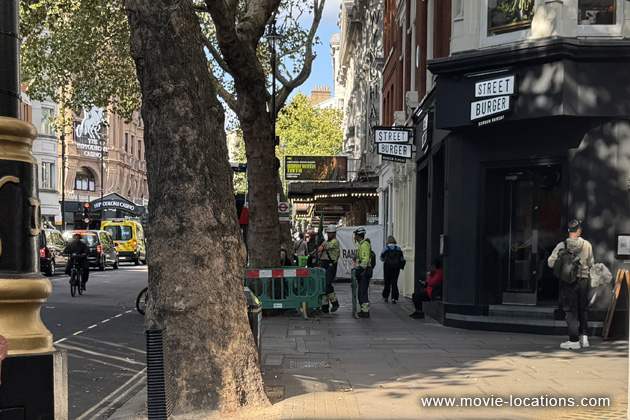 Victim film location: Charing Cross Road at Cecil Court, London WC2