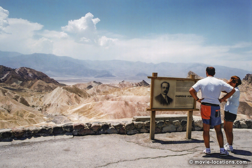 Zabriskie Point film location: Zabriskie Point, Death Valley, California